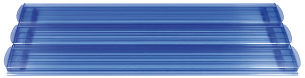 Polycarbonat Standardlamellen blau transparent